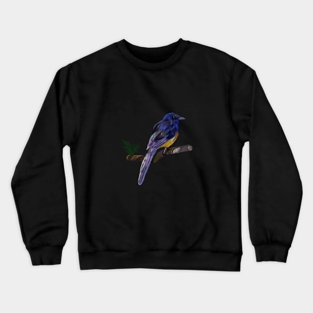 White-rumped Shama Thrush, Bird Crewneck Sweatshirt by NadJac